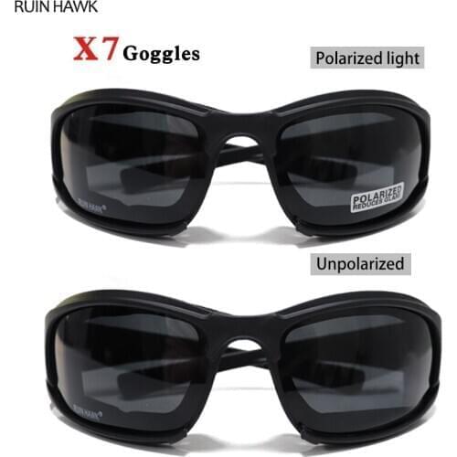 Tactical Glasses X7 Polarized Sunglasses Military Goggles Hunting Shooting Eyewear with 4 Lens Protective Goggles for Fishing
