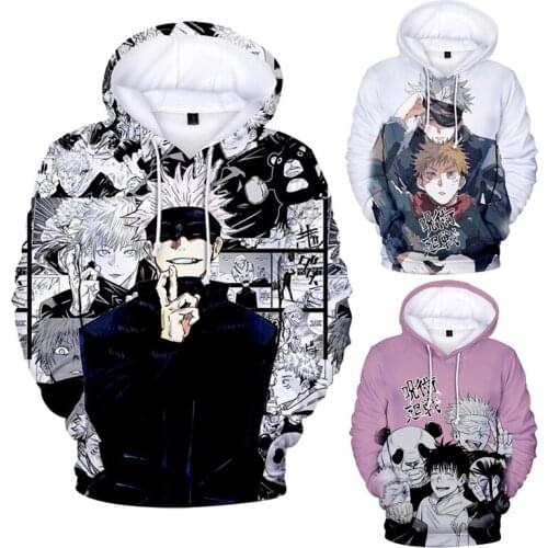 Anime Jujutsu Kaisen Cosplay Hoodie Sweatshirt 3D Print Fushiguro Megumi Hooded Hoodies Hip Hop Pullover Coats For Women Mens