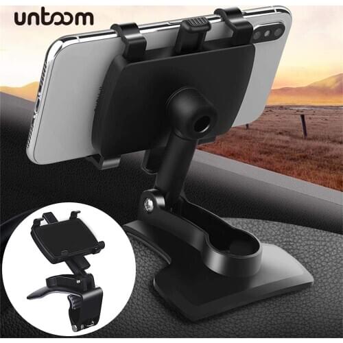 Universal Dashboard Car Phone Holder 360 Degree Mobile Phone Stand Car Rearview Mirror Holder Car Sun Visor Cell Phone Mount GPS