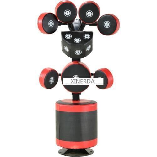 GBQ612 Vertical Standing Boxing Target Multi-Point Punching Bag Fitness Decompression Steel Pipe + Sponge Kick Boxing Equipment