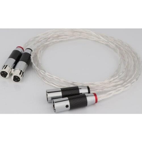 Pair HI-End Vahalla 9Cores Silver Plated Banlance Cable XLR Male to Female Audio Interconnect Cable HiFi XLR audio cable