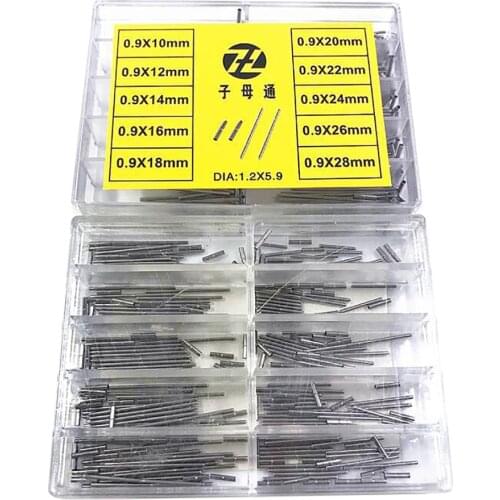 1 Box 1.2mm Steel Notched Tube with Capsa Pin 0.9mm Diameter For Watch Bracelet Band Repair Tool Parts Replacement