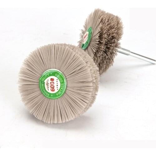 1pc 1PC 80# 120# 180# 240# 320# 400# 600# Polished flower head abrasive nylon DuPont silk wear brush wood root wheel grinding