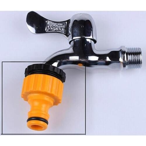 1pcs Quick Tap Water Connector Adapter Fast Coupling Adaptor Drip Tape 3/4"and 1/2" Barbed Irrigation Hose Connector Garden Tool