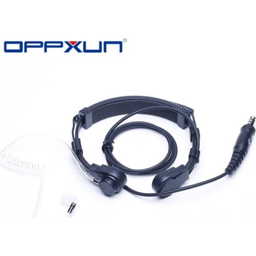 2021 Hot Telescopic Heavy Duty Tactical Throat Vibration Mic Headphone Headset Microphone NATO Plug for Walkie Talkie Radio