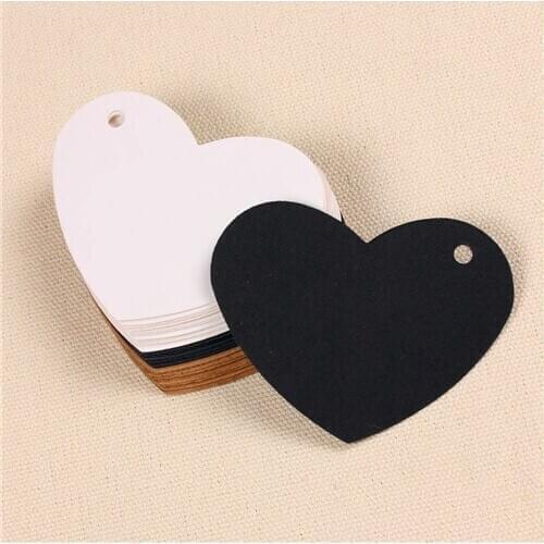 300pcs 6.5*5cm Small heart-shaped tag DIY accessories and auxiliary materials blank tag bookmarks gift card bottle card