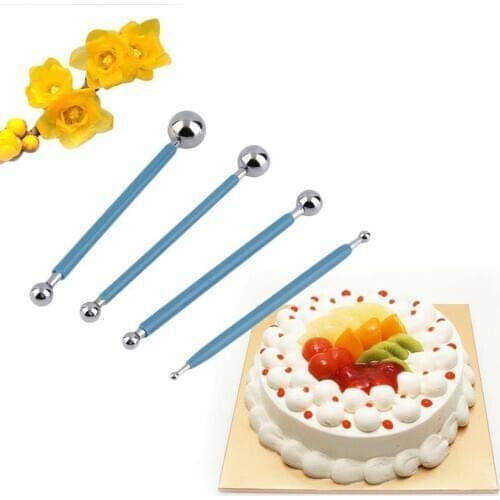4PCS HOOZADA Cake Decorating Modeling Tools Sugar Craft Fondant Cookie Cutters DIY Tool