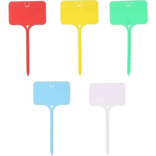 50 Pcs Garden T-type Plant Markers Label Pot Planter Vegetable Labels Waterproof Plastic Markers Tag perfect for plants orchards