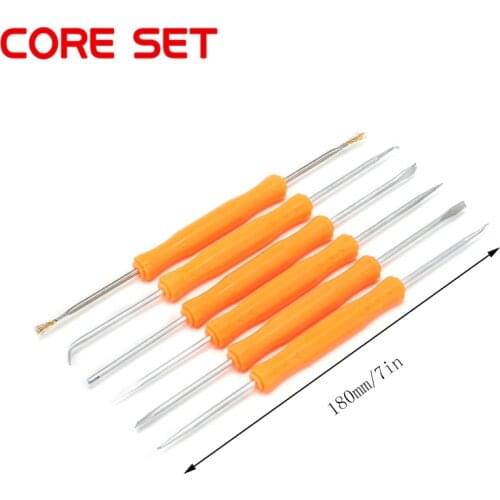 6PCS/Set SA-10 6 In 1 Assist Welding Auxiliary Solder Soldering Station Iron Tools Aid PCB Cleaning Kit Set Useful High Quality