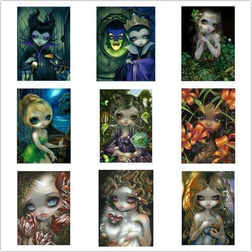 Full Square/Round 5D DIY 3D Diamond Embroidery Cartoon Girl Princess Diamond Painting Cross Stitch Mosaic Decor Gift M02