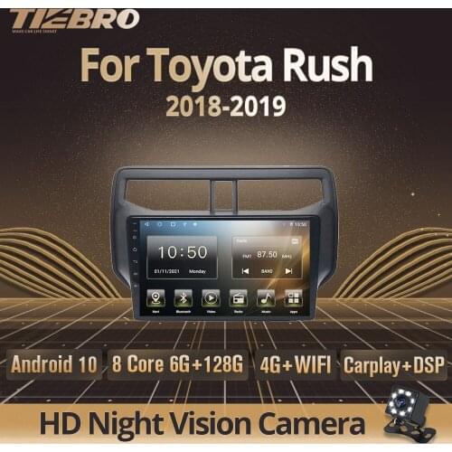 Tiebro 2DIN Android10.0 Car Radio For Toyota Rush 2018-2019 Car GPS Navigation Som Automotivo 2 Din Stereo Receiver Carplay DSP