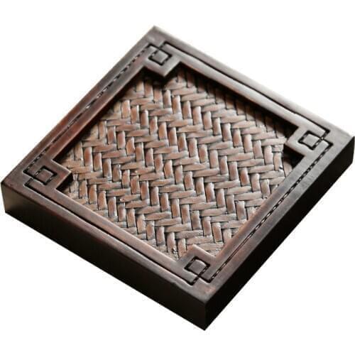Handmade Bamboo Mat Cup Holder Cup Holder Cup Mat Tea Ceremony Tea Cup Storage Accessories Bamboo Solid Wood Tea Mat Drying Cup