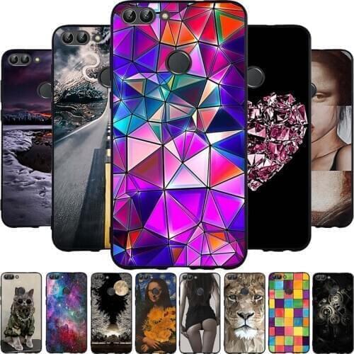 B Huawei P smart FIG-LX1 Case Cover Soft Silicone Cute TPU Back Cover For Fundas Huawei P Smart 2017 / Enjoy 7S Phone Case Bags