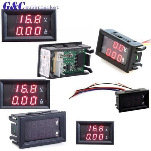 DC 100V 5/10/20/50A Voltmeter Ammeter Electronic Digital red LED Dual Display Voltage Regulator Current Meter Tester Gauge
