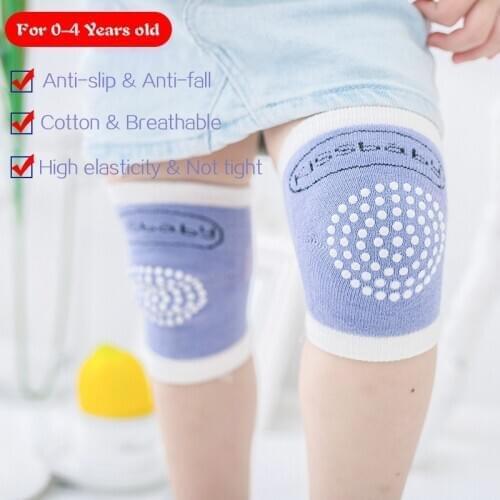 Baby Knee Pads Toddler Crawling Elbow Protector Cushion Breathable Leg Warmers Girl Boy Solid Color Dot Cotton Kneepad Anti-slip