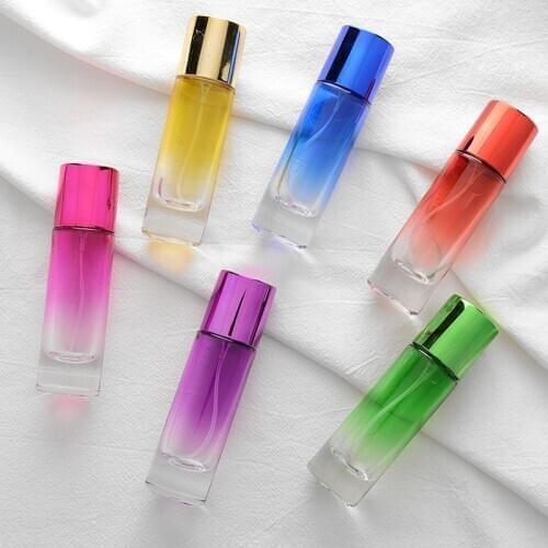 MUB 30ml Gradient Glass Round Thick Bottom Perfume Bottle Sprayer Refillable Bottle Atomizer Empty Cosmetic Container High-end