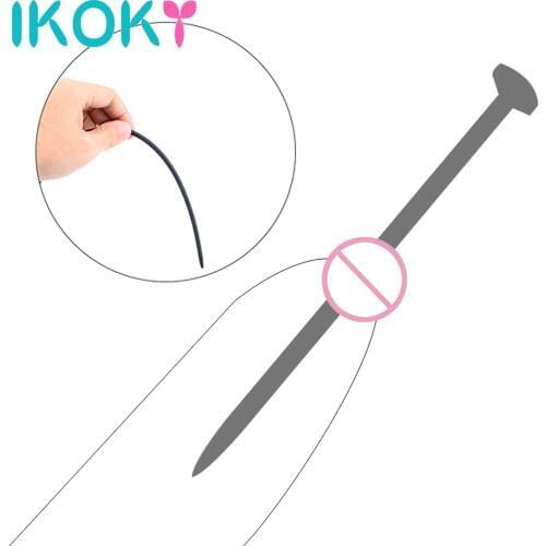 IKOKY 4.5mm/5.5mm Urethral Dilators Urethral Stimulation Sex Toys for Men Penis Plug Catheters Mushroom Head Urethral Plug