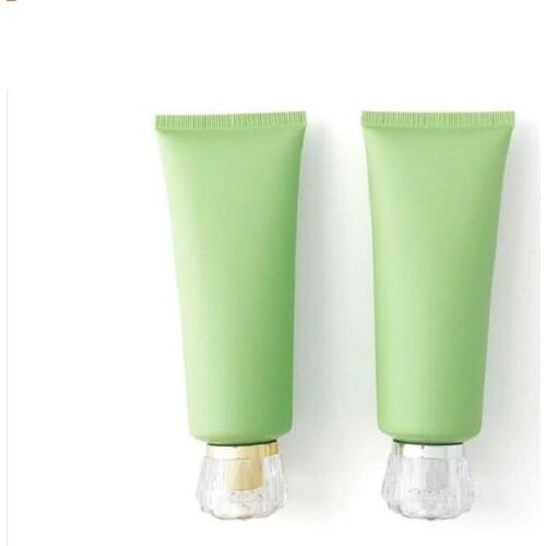 Cosmetic Tube Packaging Soft Tube Matte Forsted Lip Gloss Tubes 50ml Green Cream Squeeze Bottle Empty Emulsion Container 50pcs