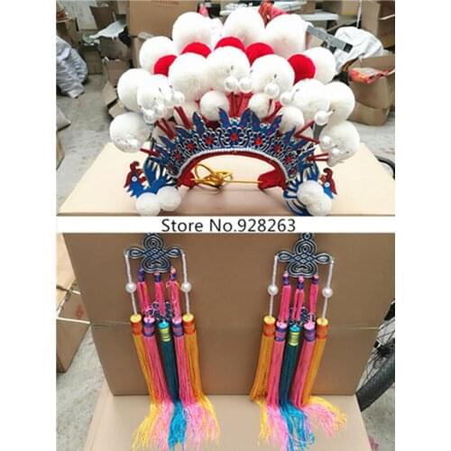 Pompom Cute Opera Hats Historical Drama Stage Performance Props Festival Clothing Accessories