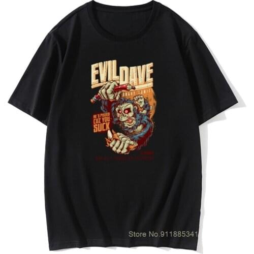 Witchcraft Evil Dave Gorilla Zombie Comic T Shirt The Walking Dead Monkeys Easter Tshirts Funny Hunter Monster Tshirts Men