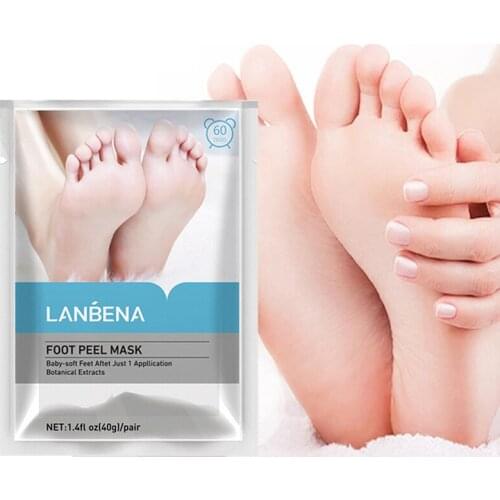 Exfoliating Foot Mask To Remove Dead Skin And Calluses Remove Odor Moisturize And Repair Dry Lactic Acid Foot Care 40g/Pair