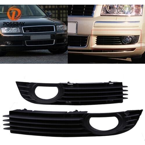 POSSBAY Car Front Bumper Lower Grill Grille for Audi A8 D3 2003-2007 Pre-facelift Car Exterior Accessories Auto Fog Ligths Cover