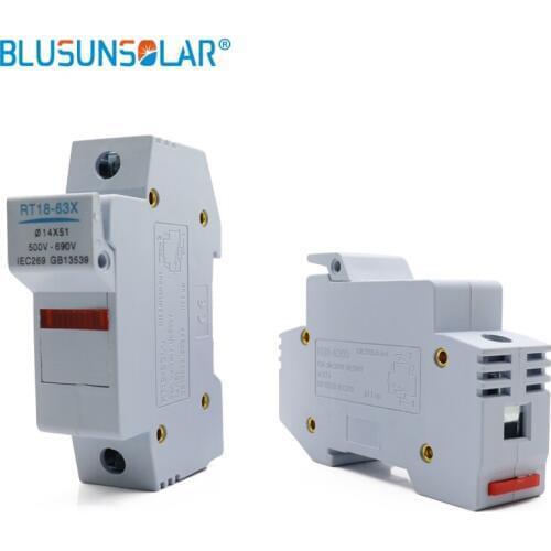 5 Sets PV Solar Fuse 1000V DC Fusible 10x38 gPV, with LED Fuse Holder for Solar System Protection ZTPV-25X