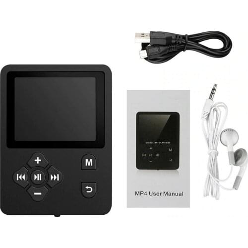 Portable MP3 MP4 Music Player Colorful Screen FM Radio Video Recorder Movie Cross Button MP4 Card Without External Sound