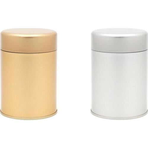 Size: dia.74x108mm round tea tin box with snap inner lid 75g tea packing box food container metal box