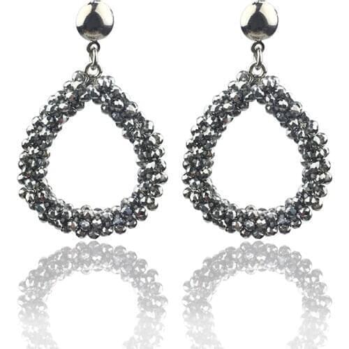 Oorbellen Big Crystal Water Drop Earrings For Women Fashion Jewelry Dangle Earrings Boho boucle d'oreille femme 2020 kolczyki