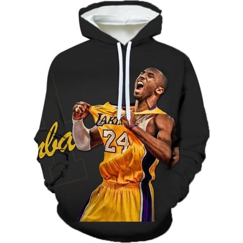 Fashion Streetwear Kobe Bryant Hoodie 3D Print Sweatshirt Multiple Colour Women Mens Hoodies Pullover Sudadera Hombre