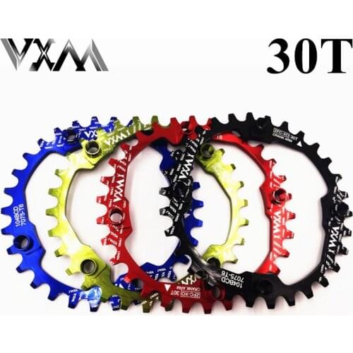 VXM Bicycle Crank 104BCD Cycling Round 30T Chainring Narrow Wide Ultralight 7075-T6 MTB Bike Chainwheel Circle Crankset Plate