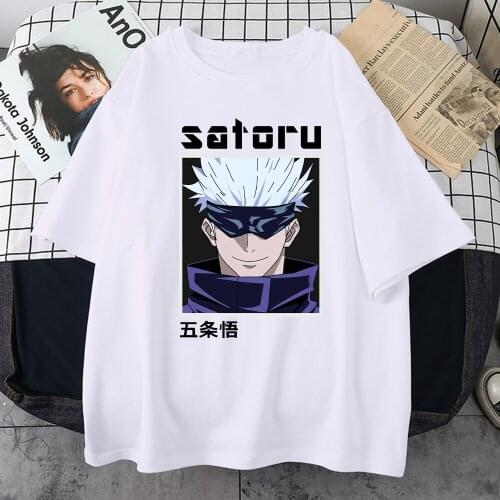 Jujutsu Kaisen Anime Print T Shirt Vintage Casual Clothing Tops Street Harajuku Tee Shirt Loose Oversized Tee Shirt For Male