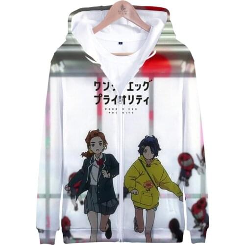 Wonder Egg Priority Ohto Ai Jackets Zipper Hooded Coat Women Men Spring Autumn Warm personality Outwear Funny 3D Print Kids Coat