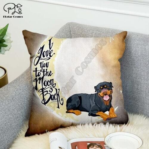 Funny pug dog animal 3D printed Pillow Case Polyester Decorative Pillowcases Throw Pillow Cover Double-sided printing style-1
