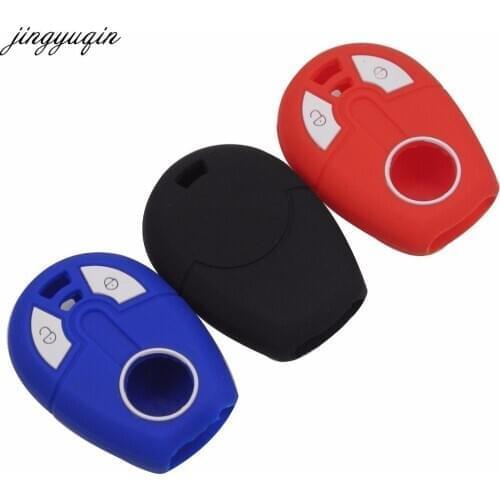 Jingyuqin 15ps Replacement Silicone Key Case Cover Case For Fiat transponder Key Brazil Positron 2 Buttons Remote Key