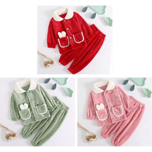 Winter Warm Children Suit Fleece Thicken Baby Girls Clothing Sets Plus Thick Velvet Pullover Sweater +Pants 2PCS Infant Tracksui