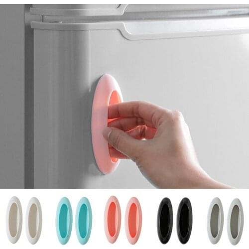 1Pair Multi-purpose Cupboard Knob Furniture Knobs Plastic Self-adhesive Door Handles Wardrobe Pulls Door Hardware Safety