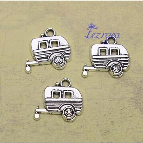 10pcs/lot--19x17mm, Camper Trailer chams,Antique silver plated Travel Trailer camper charms,DIY supplies, Jewelry accessories