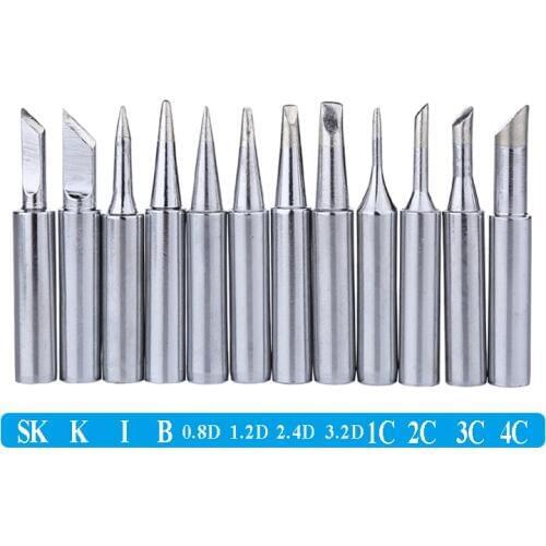 10Pcs/lot Lead-free Soldering Tips 900M-T Welding Sting Soldering Tip for 936/937/938/969/8586/852D Soldering Station