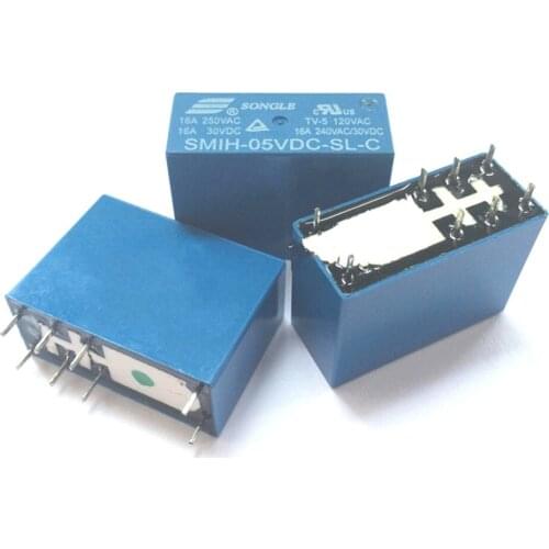 10PCS/lot Power relays SMIH-05VDC-SL-C 5V 16A 8PIN A set of conversions Original Relay