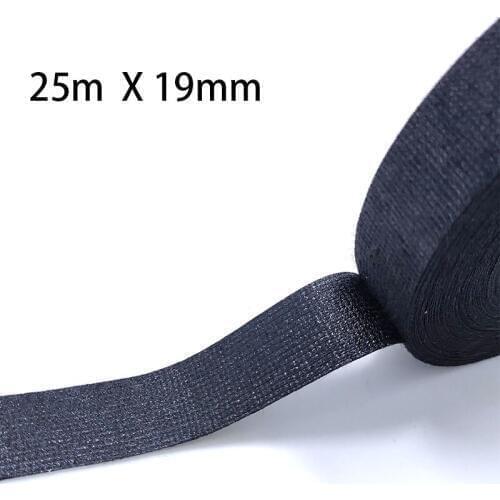 19mmx25m Universal Flannel fabric Cloth Tape automotive wiring harness Black Flannel Car Anti Rattle Self Adhesive Felt Tape
