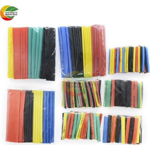328Pcs Polyolefin Heat Shrink Tube Car Electrical Cable Kits Insulation Tubing Sleeve For Wrap Wire Assorted 8 Sizes Mixed Color