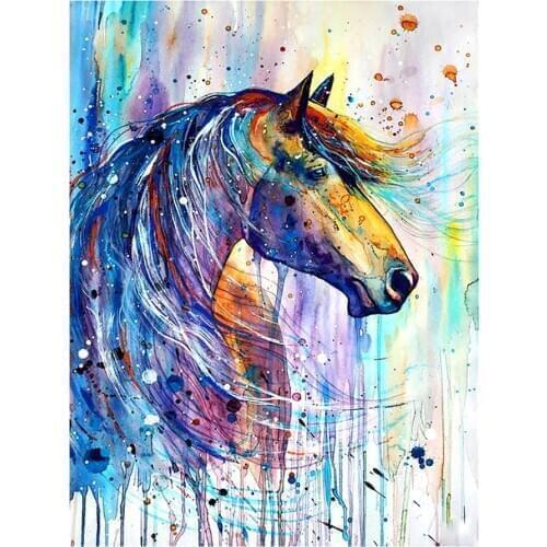 Steed Diamond Painting Round Full Drill Horse Animal Nouveaute DIY Mosaic Embroidery 5D Cross Stitch Home Decor Gifts