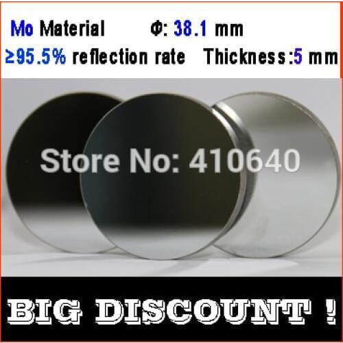 Free Shipping! 6 pieces Diameter 38.1 mm Mo CO2 laser reflection len Molybdenum reflecting mirror for laser Machine 300 to 500W