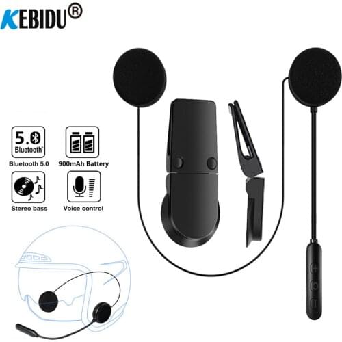 Motorcycle Helmet Bluetooth 5.0 Headset Anti-interference Moto Helmet Riding Intercom Wireless Hands Free Headphone MP3 Speaker