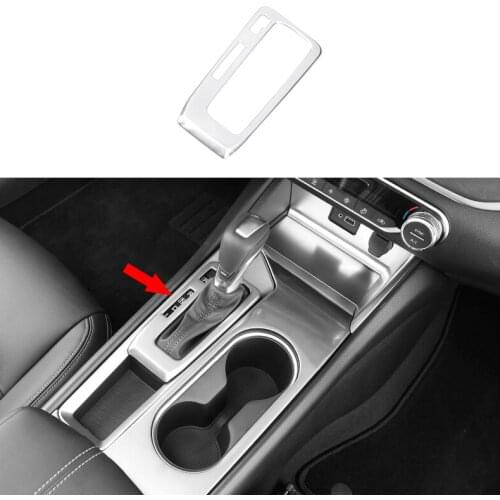 For 2019-2021 Nissan Altima Steel Silver Console Gear Shift Frame Cover Trim 1PC Car modification Auto parts