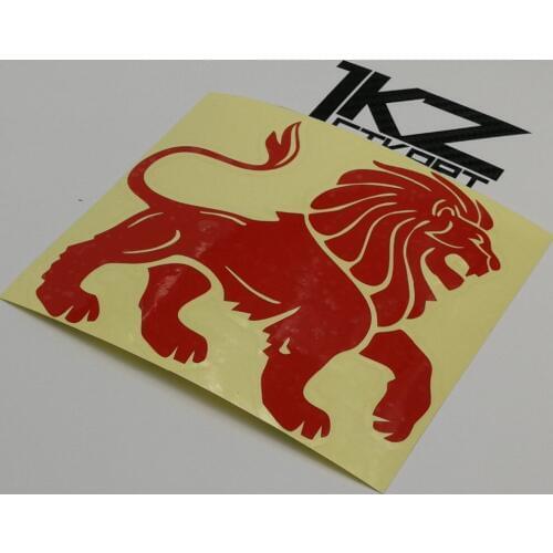 JKZ STKART Vinyl Die Cut Car Sticker Decals Walking Lion 13 x 12 cm for Motor Bike Laptop Helmet Decorated Stickers