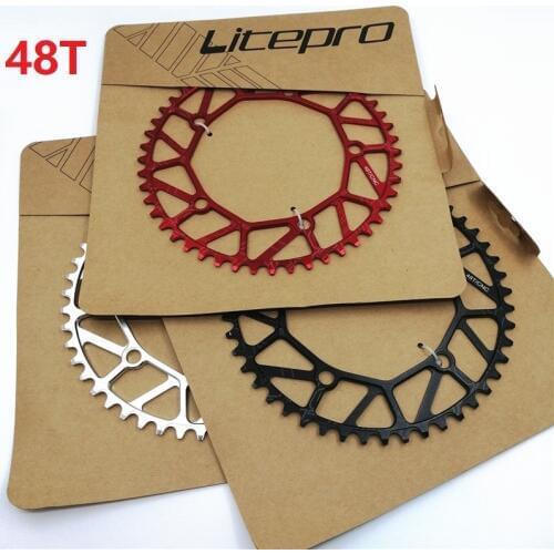 LITEPRO 8/9/10/11 Speed Folding Bike Hollow Ultralight Chain Wheel 130BCD 48T Chainring 412 14/16 Inch Folding Bike Road Bicycle