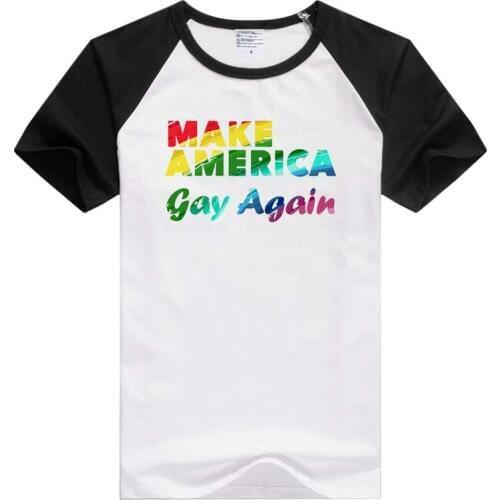Make America Gay Again gay Donald Trump short sleeve casual Men Women T-shirt Comfortable Tshirt Cool Print Tops GA551